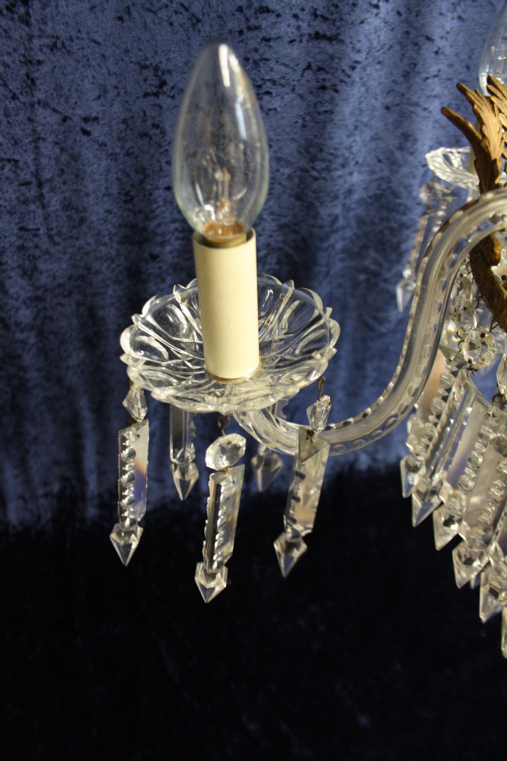 Early 20th century large 1m high lustre chandelier View VII