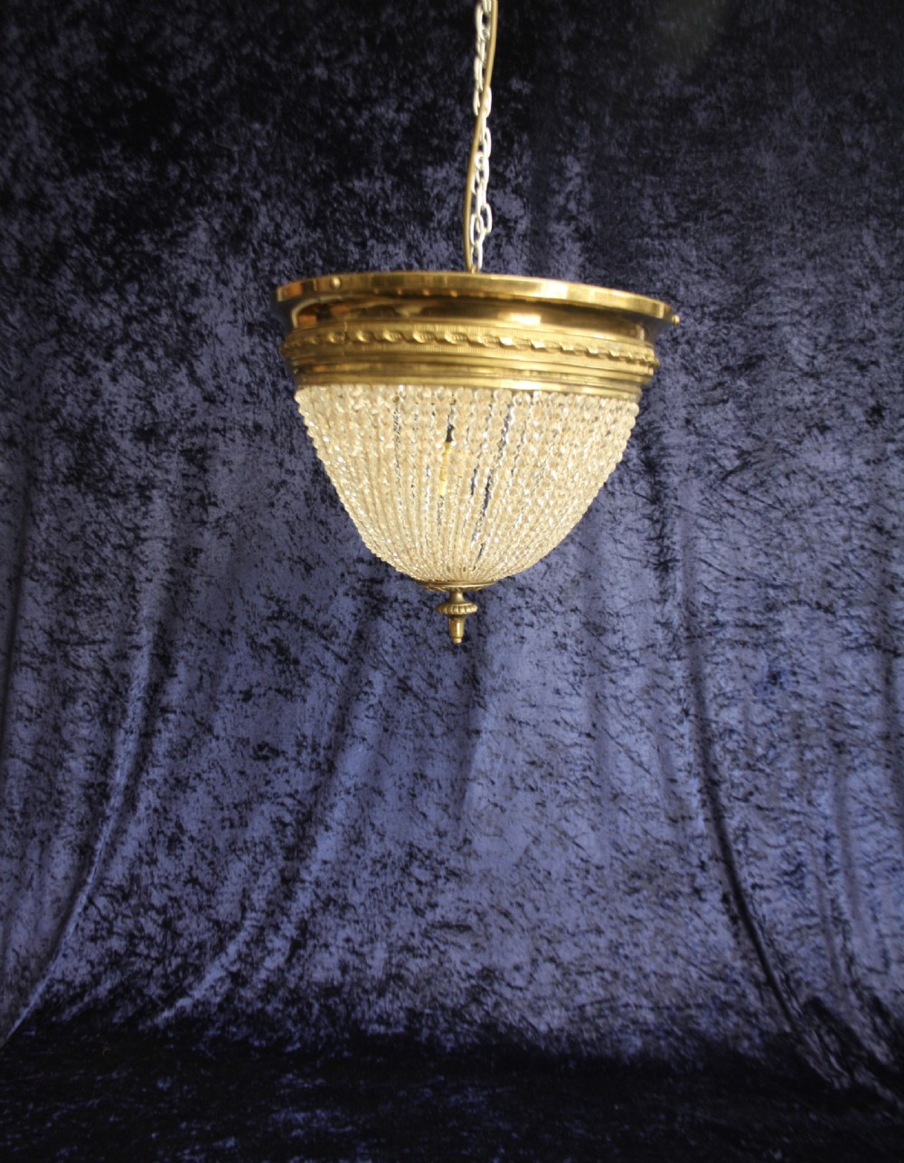 Early 20th century French tapered bead chandelier