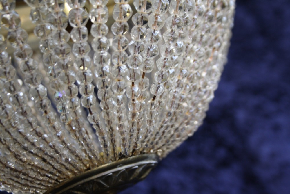Early 20th century French tapered bead chandelier View III