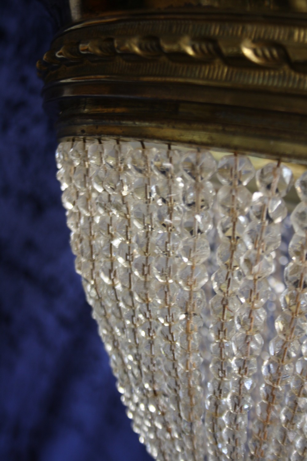 Early 20th century French tapered bead chandelier View V