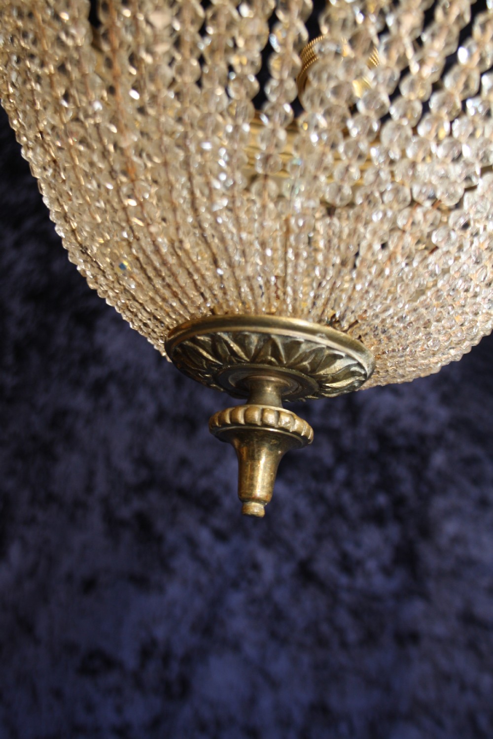 Early 20th century French tapered bead chandelier View VI