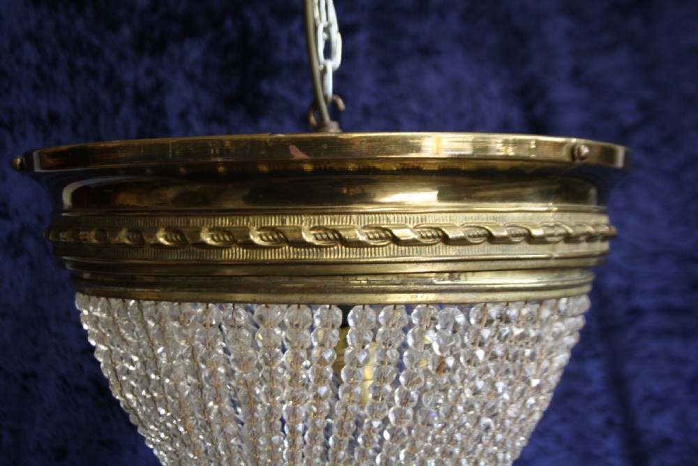Early 20th century French tapered bead chandelier View VIII