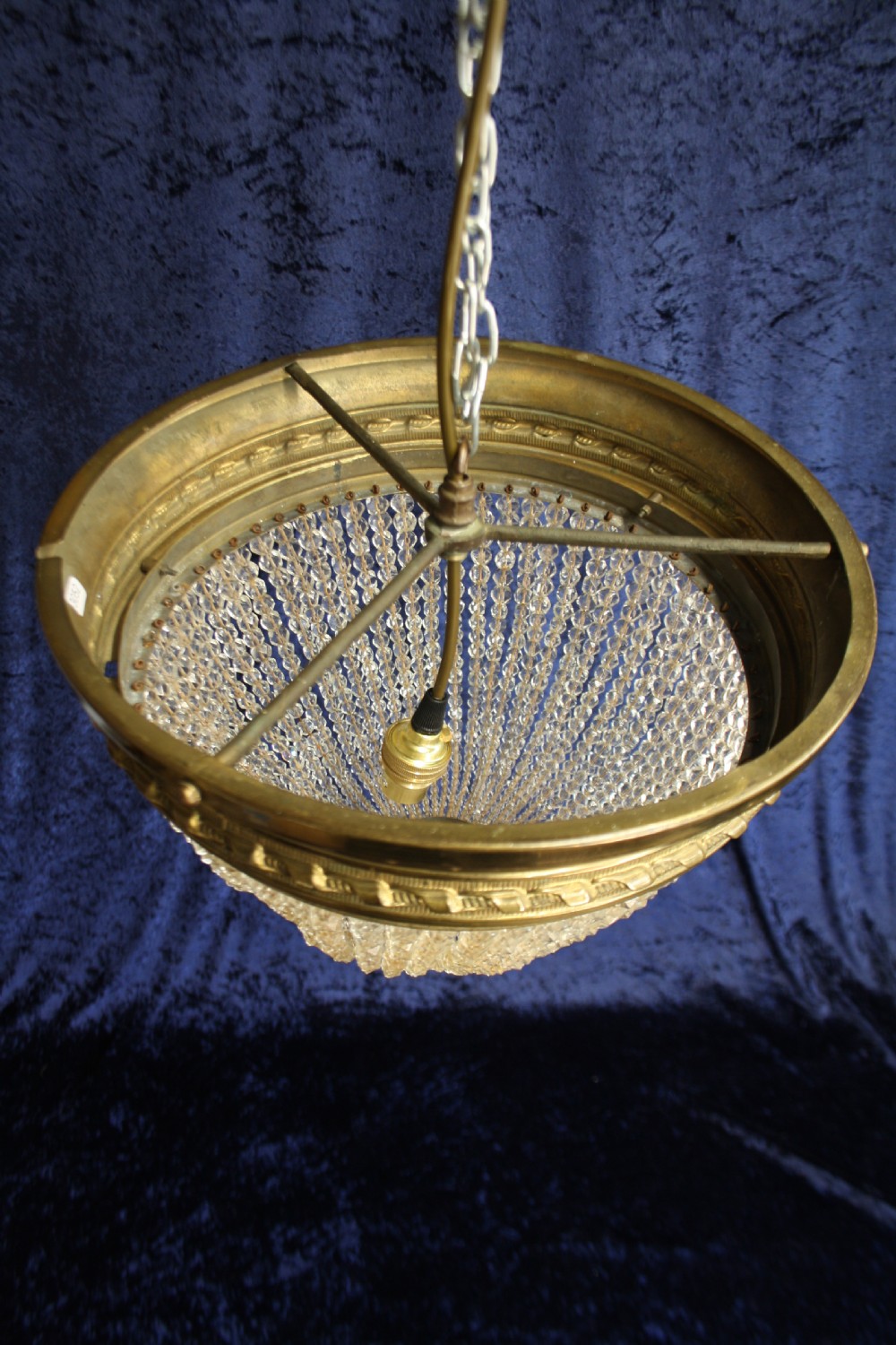 Early 20th century French tapered bead chandelier View IX