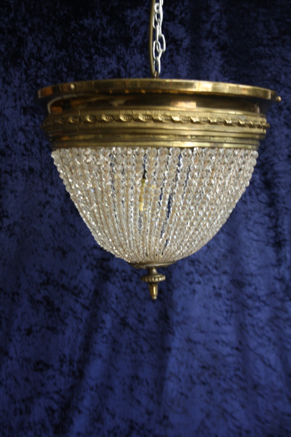 Early 20th century French tapered bead chandelier View X