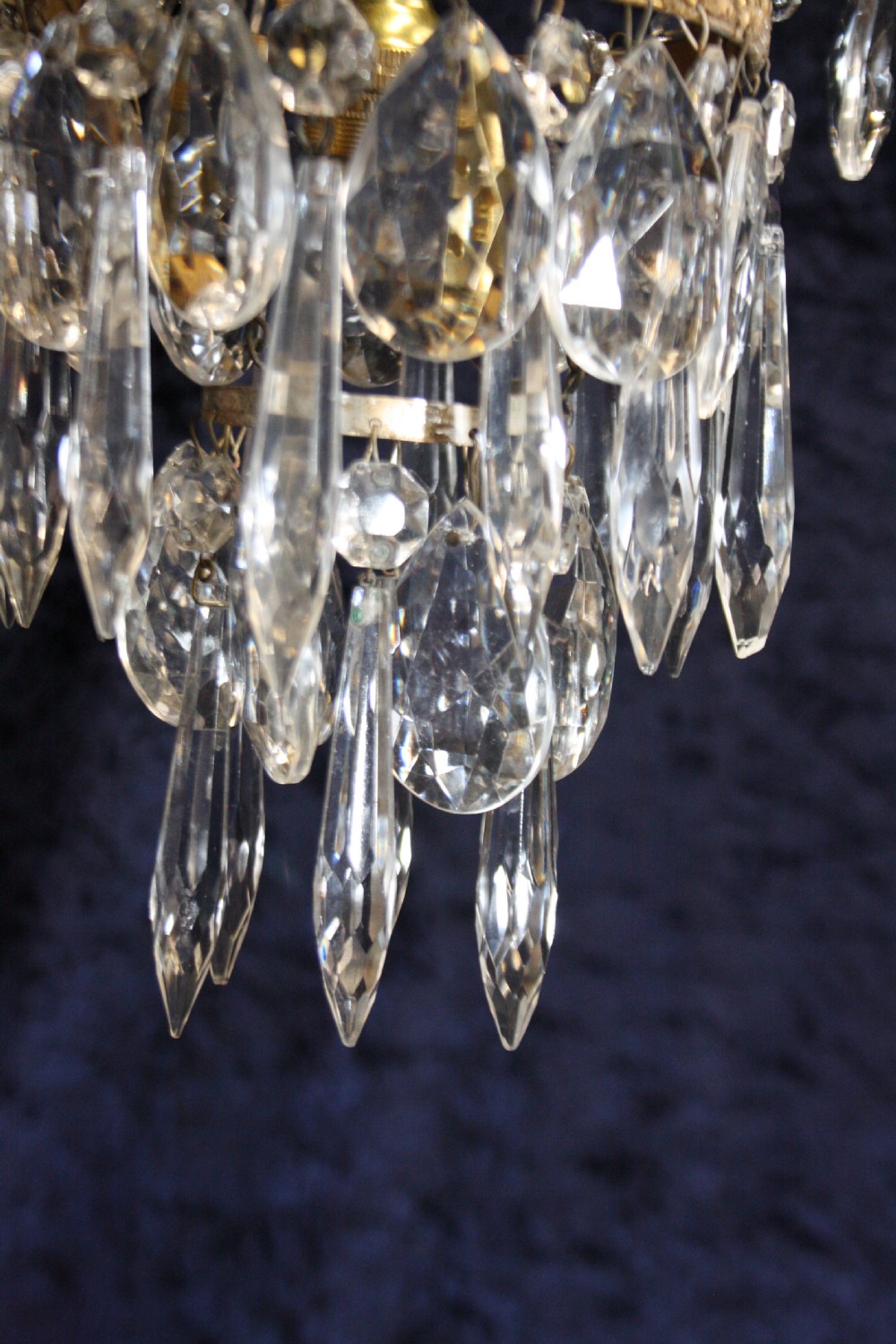 Early 20th century small chandelier with swags View VI