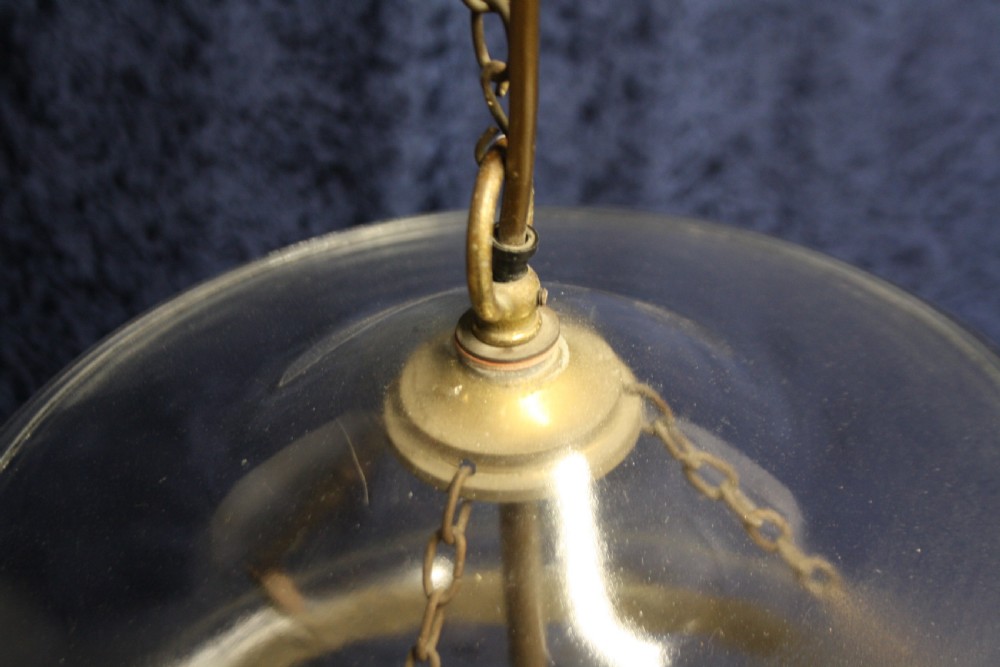 large early 20th century bell jar Hundi  hall light View V