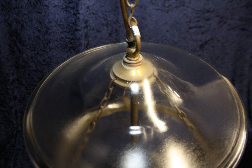 large early 20th century bell jar Hundi  hall light View VIII