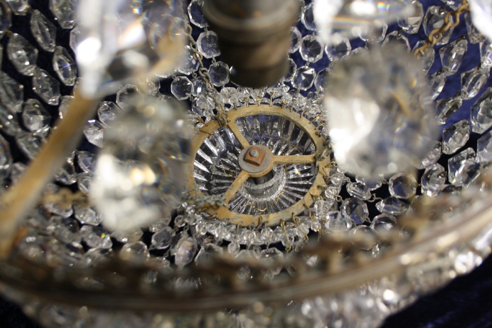 Early 20th century lustre chandelier with bag View III