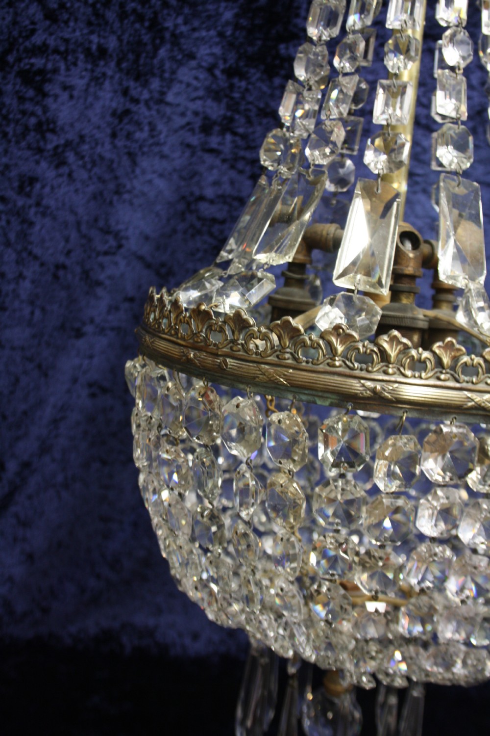 Early 20th century lustre chandelier with bag View IV