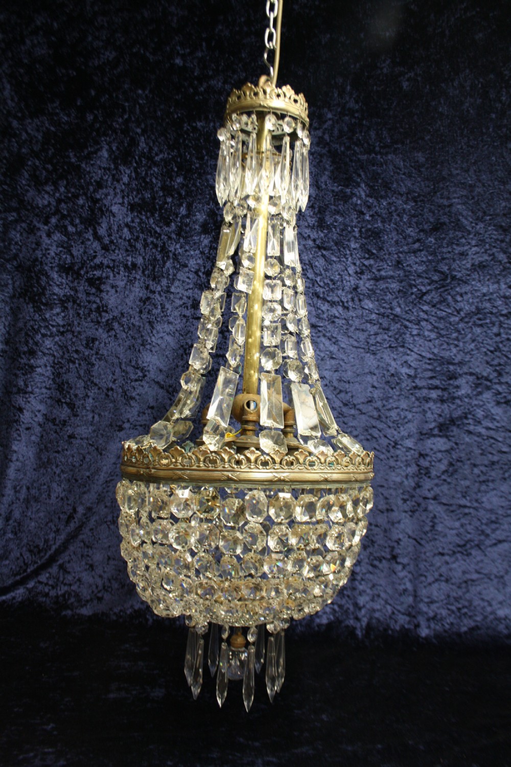 Early 20th century lustre chandelier with bag View XI