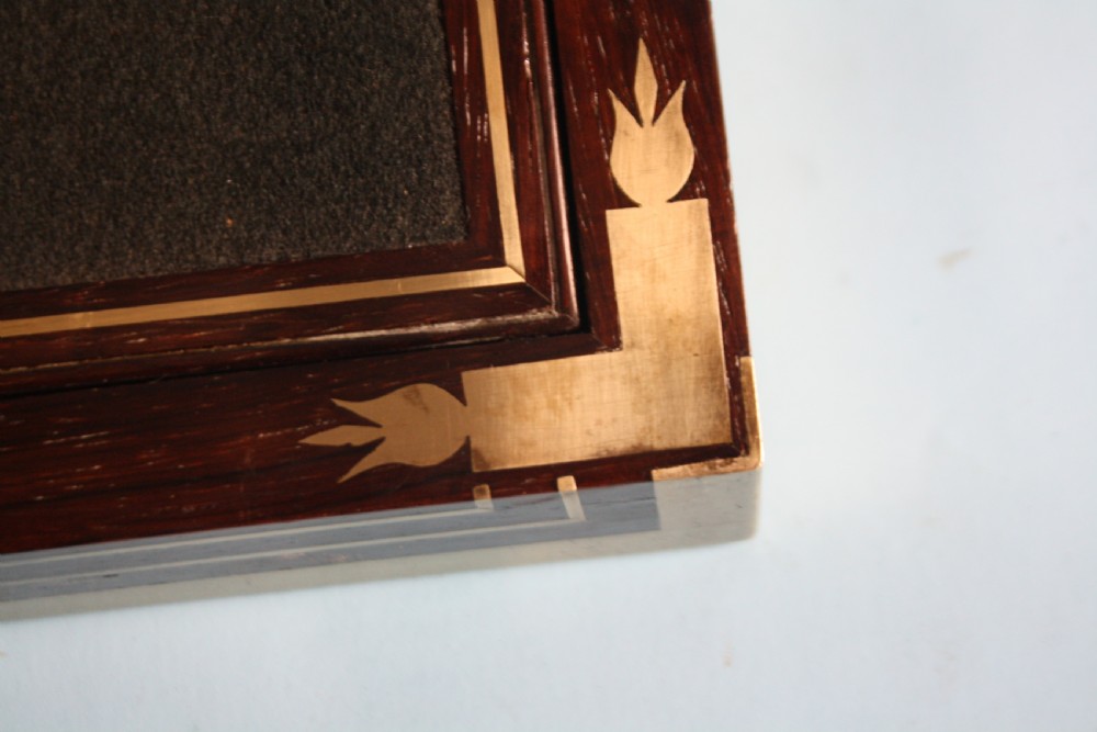 Regency rosewood writing slope with secret compartments. View II