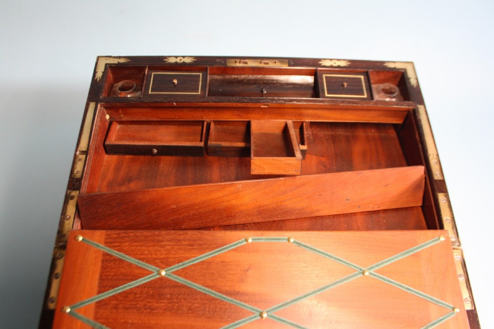 Regency rosewood writing slope with secret compartments. View IV