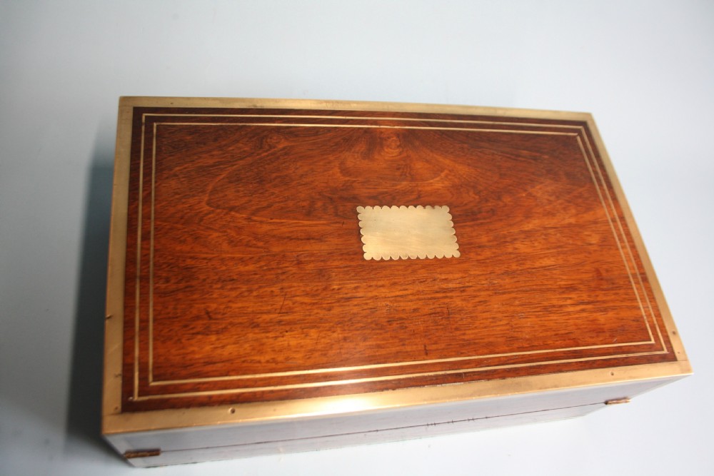 Regency rosewood writing slope with secret compartments. View VII