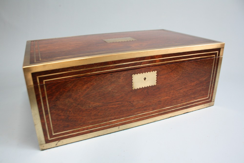 Regency rosewood writing slope with secret compartments. View XI