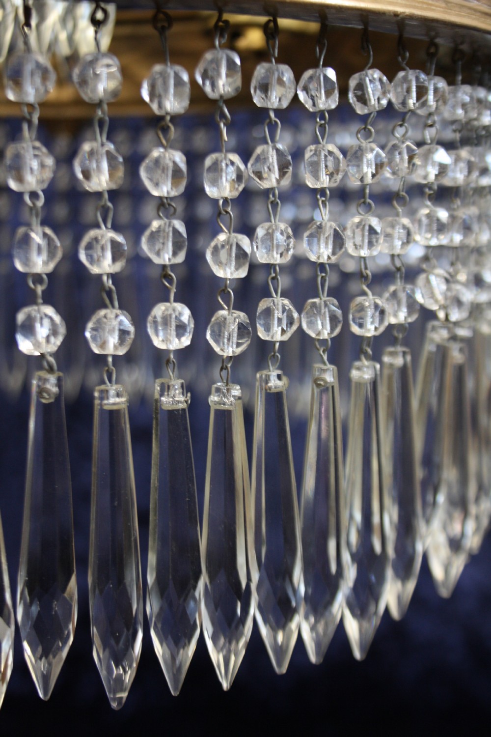 Early 20th century pair of large spike chandeliers 16