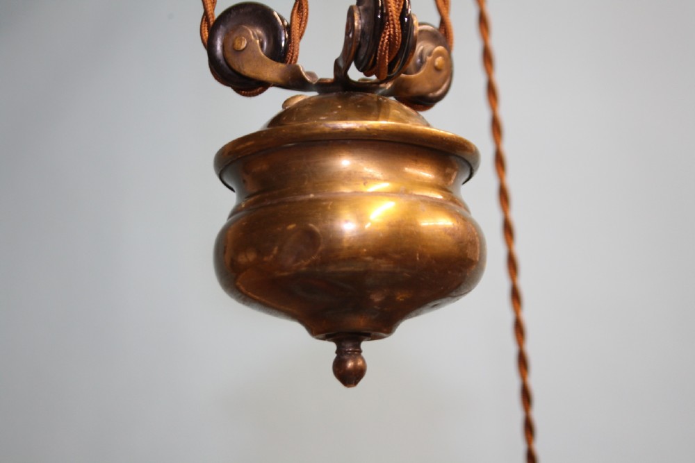 Edwardian light in brass with tassel fringe View III
