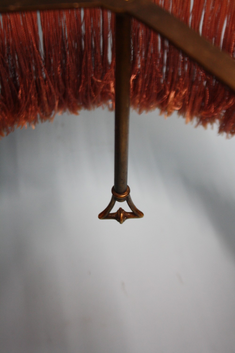 Edwardian light in brass with tassel fringe View IV