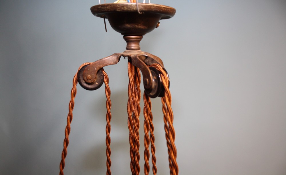Edwardian light in brass with tassel fringe View VII