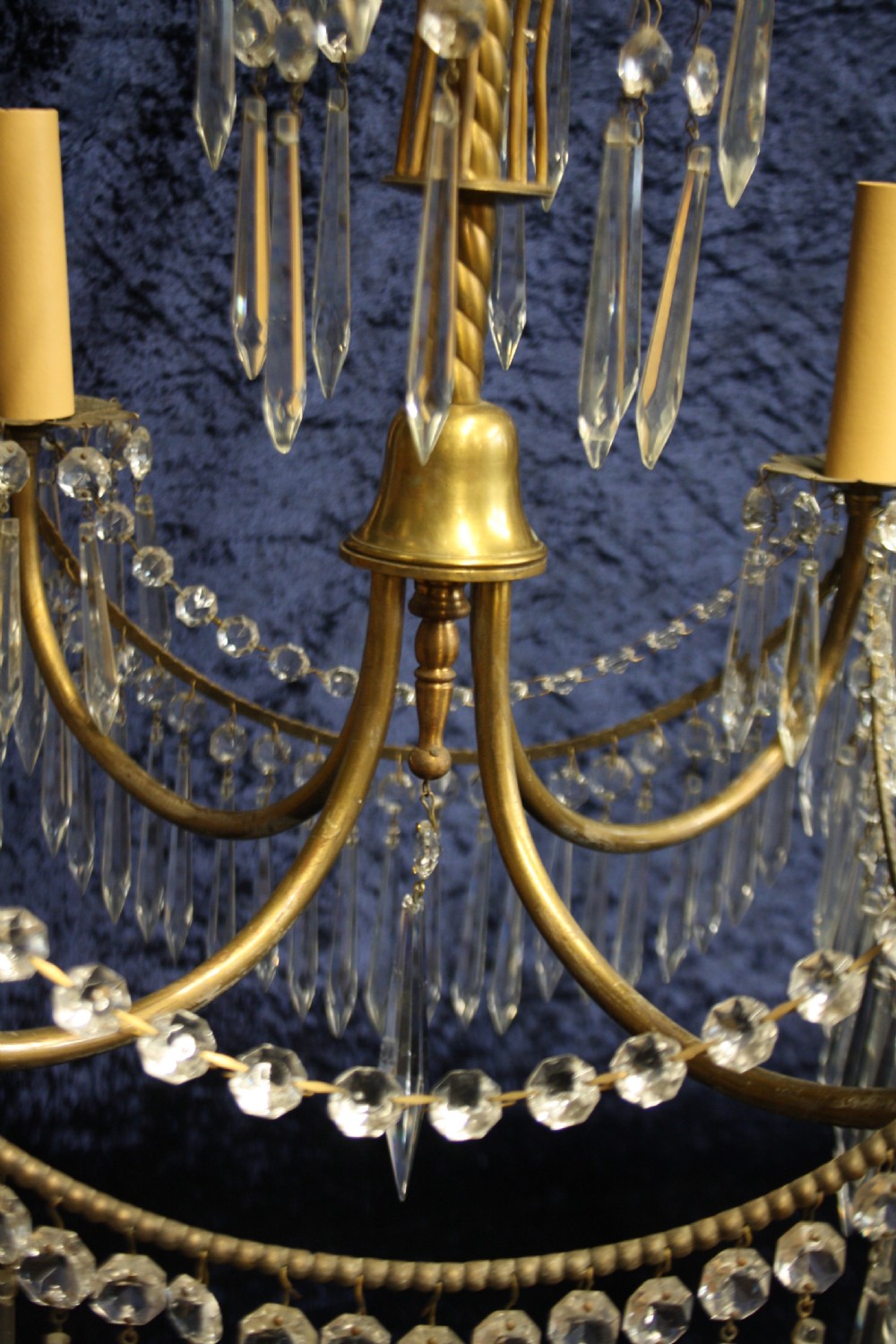 Early 20th century square spike chandelier View II