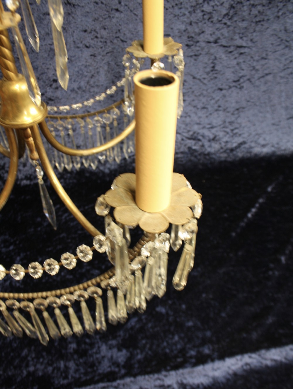 Early 20th century square spike chandelier View IV