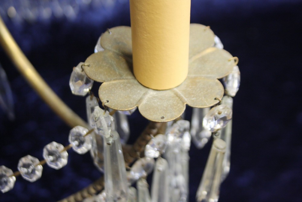 Early 20th century square spike chandelier View VI