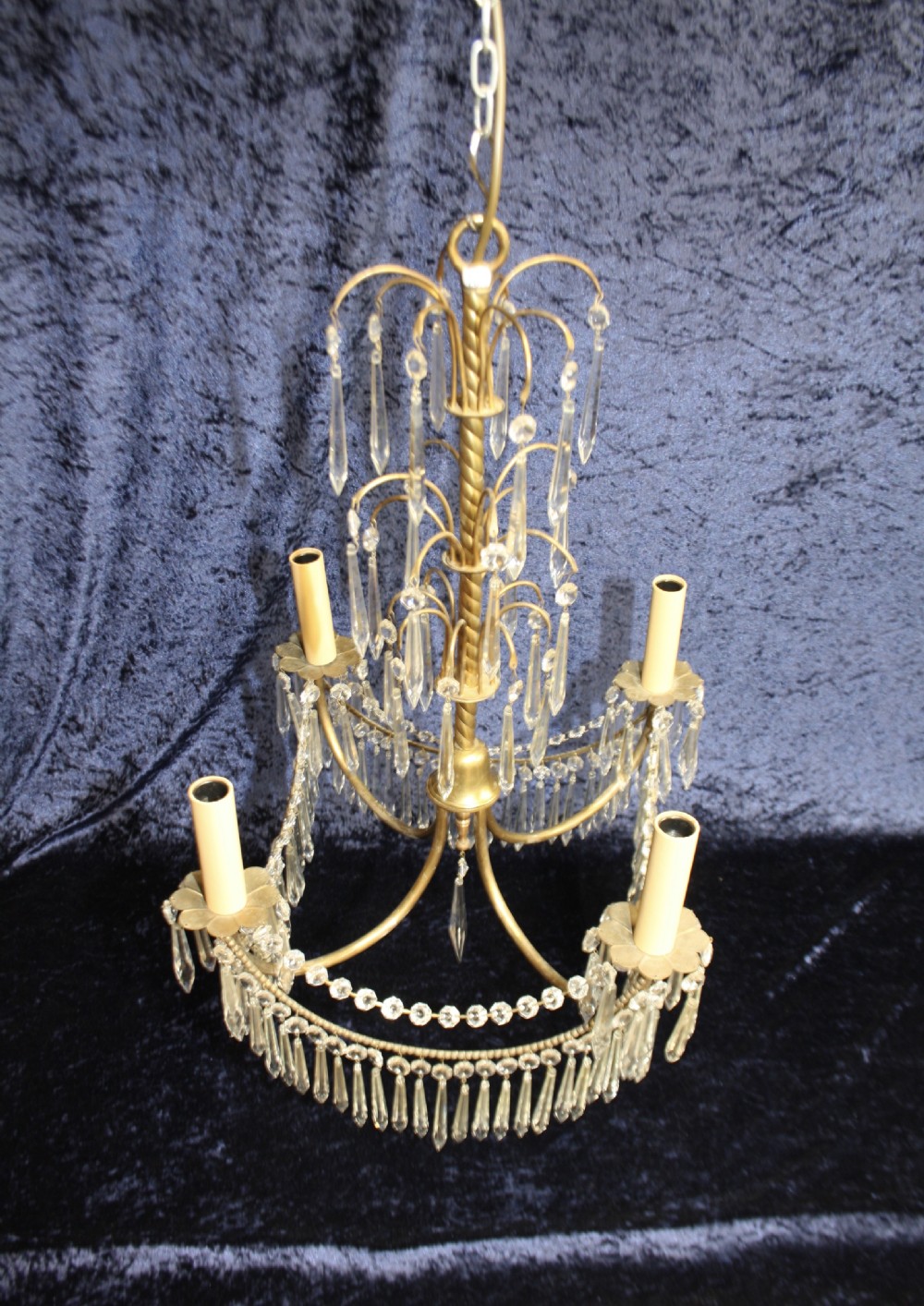 Early 20th century square spike chandelier View IX