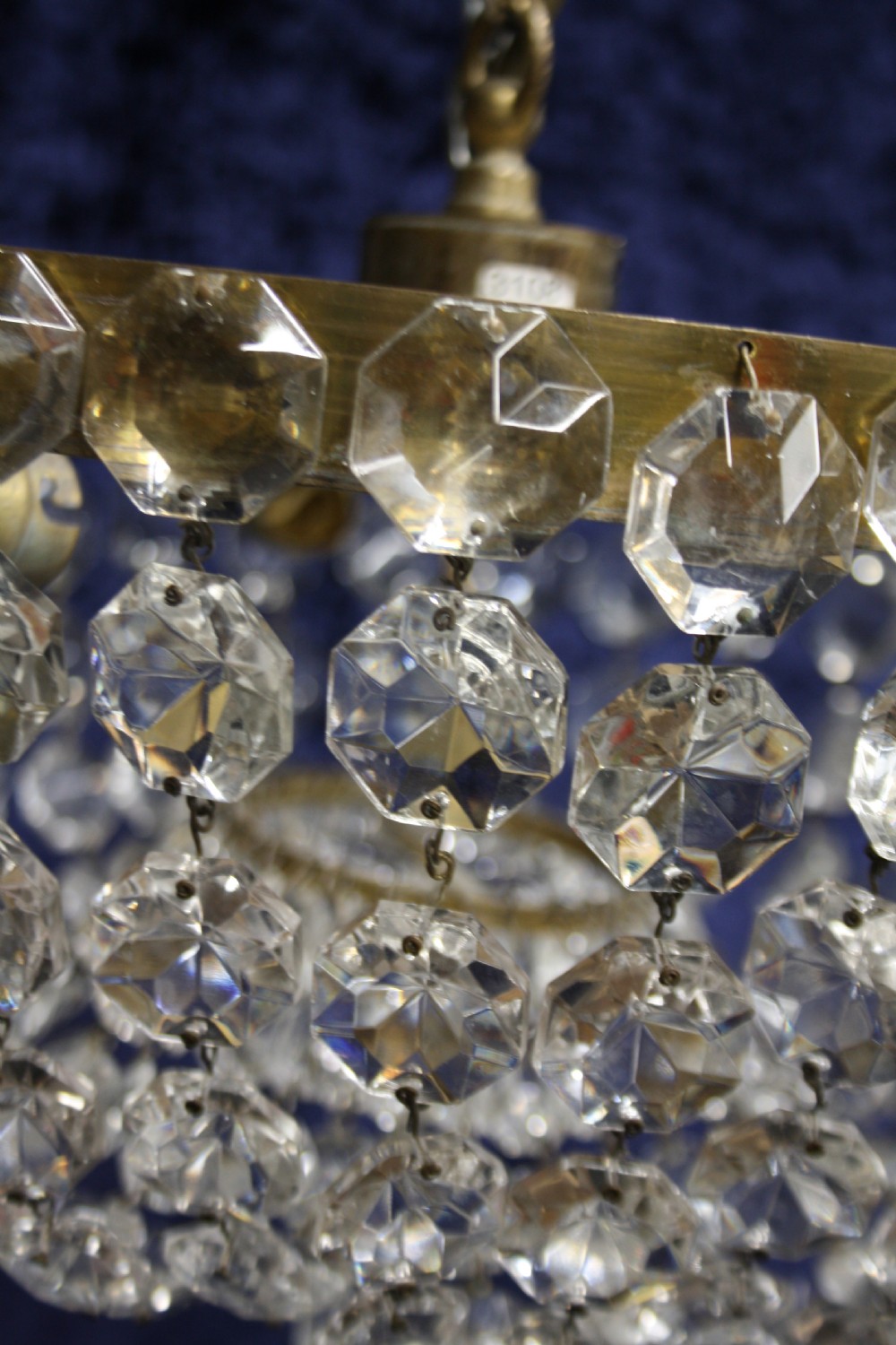 Early 20th century shallow bag chandelier View III