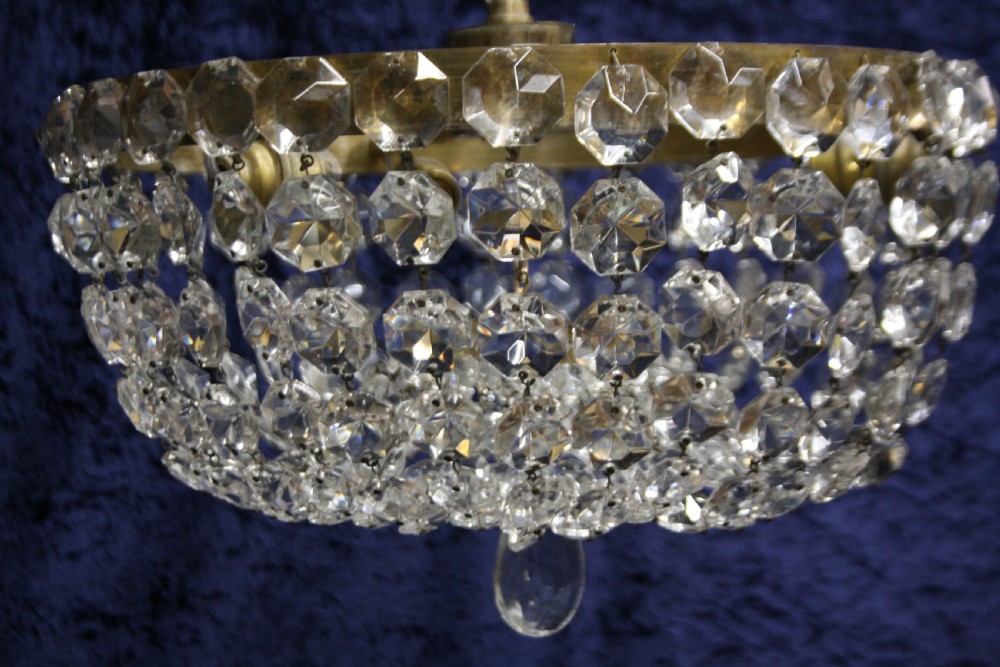 Early 20th century shallow bag chandelier View VII