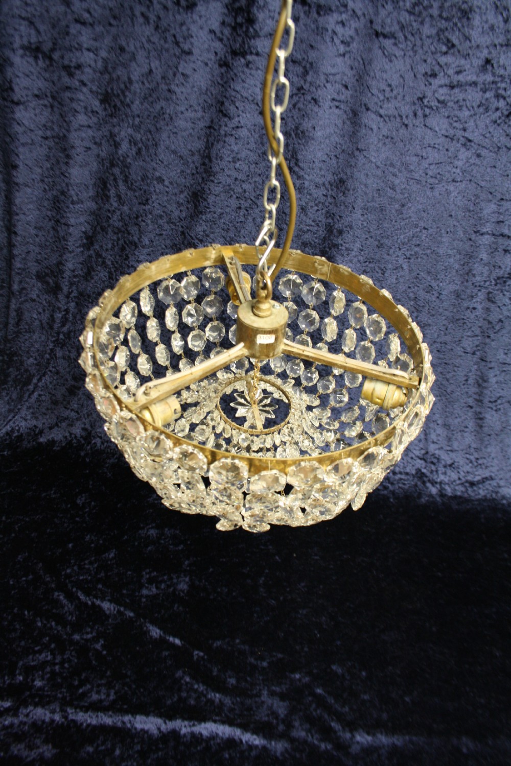 Early 20th century shallow bag chandelier View IX