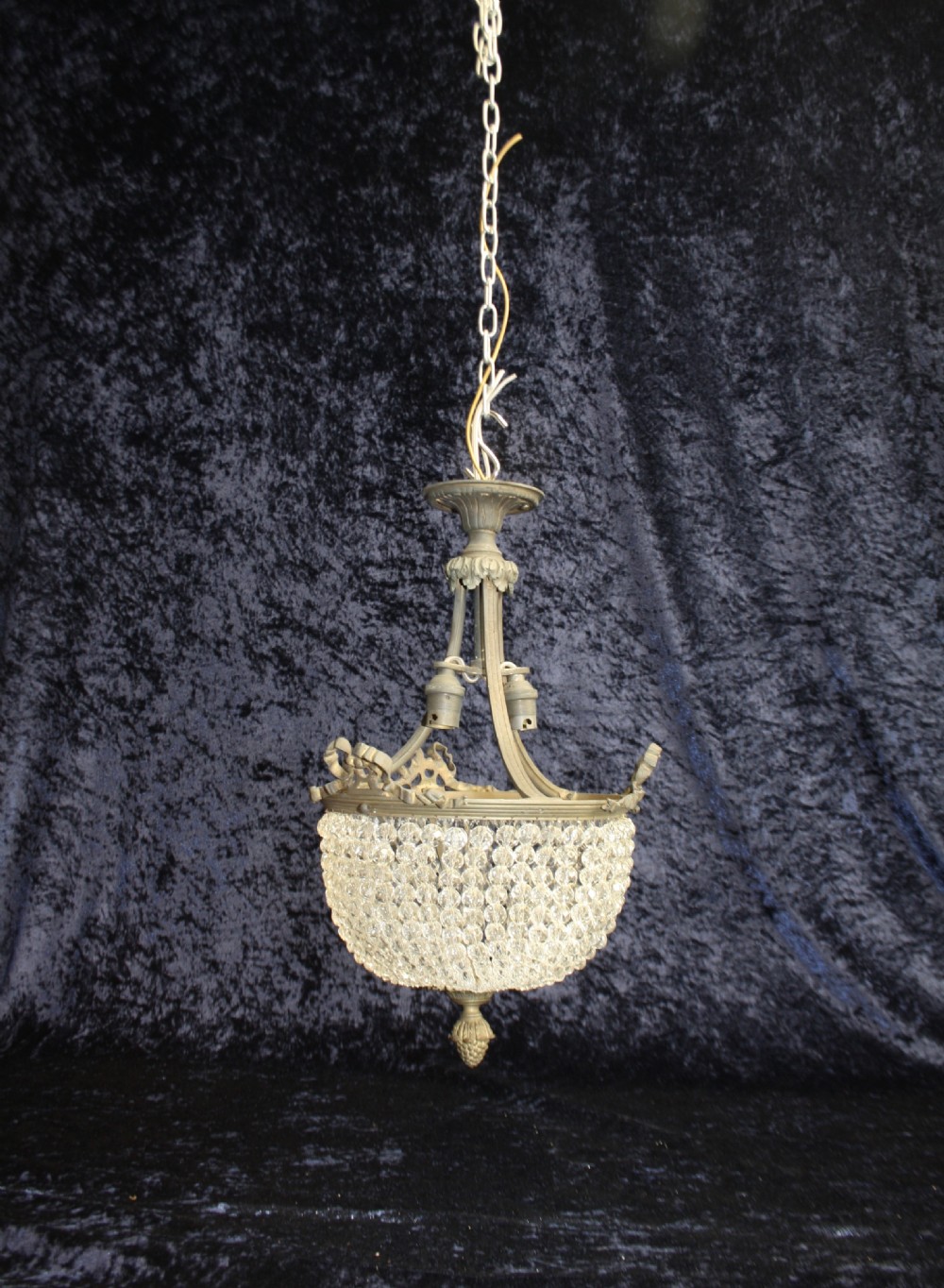 Early 20th century French bead chandelier