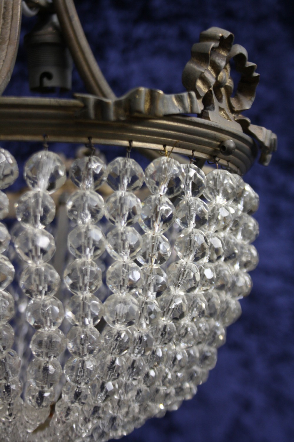 Early 20th century French bead chandelier View IV