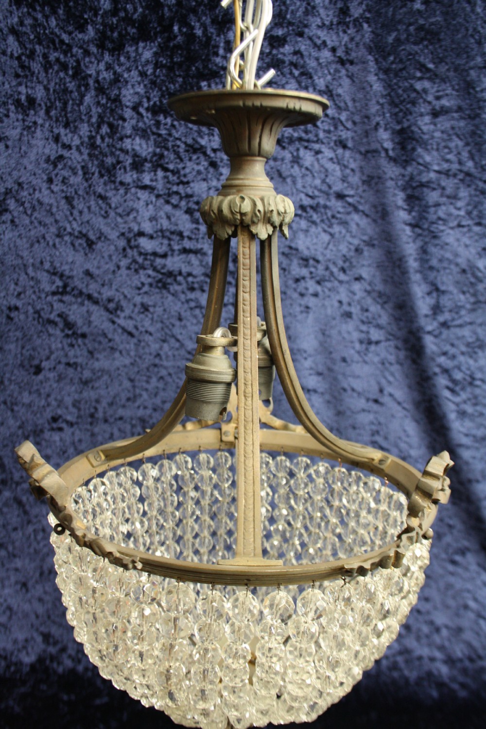 Early 20th century French bead chandelier View VI