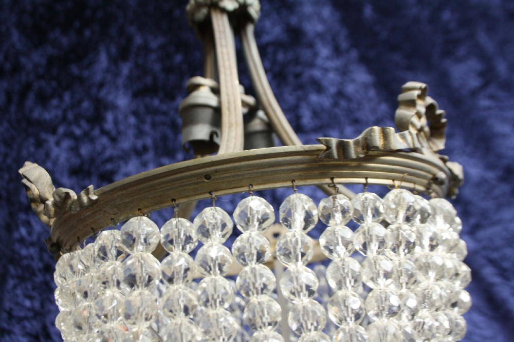 Early 20th century French bead chandelier View VII