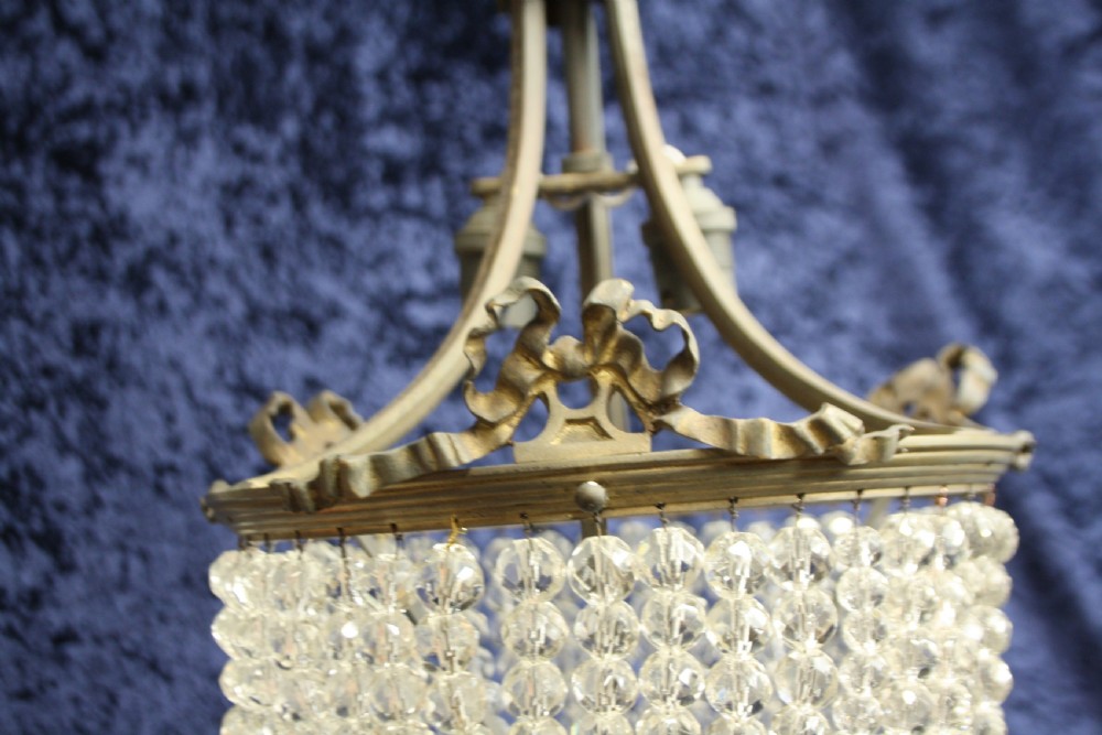 Early 20th century French bead chandelier View IX