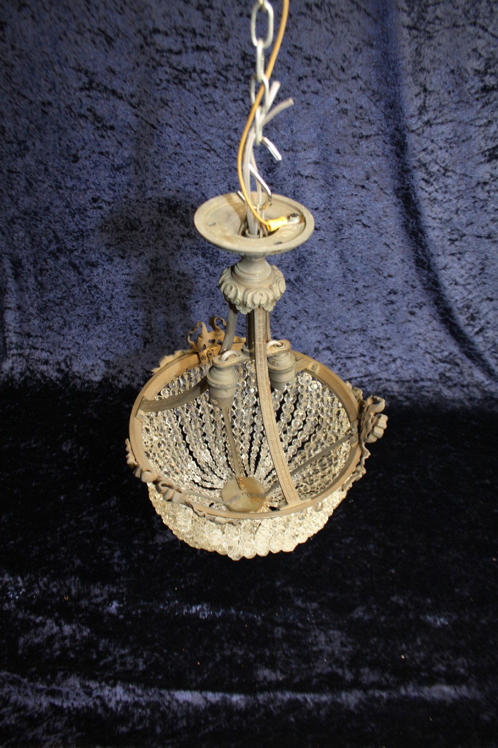 Early 20th century French bead chandelier View XI