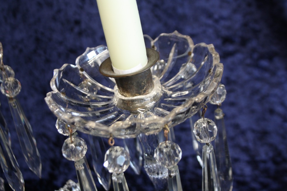 Early 20th century glass spike candelabra View V