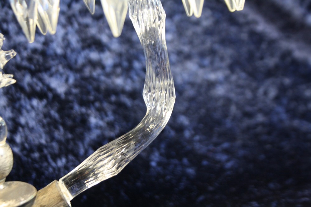 Early 20th century glass spike candelabra View VII