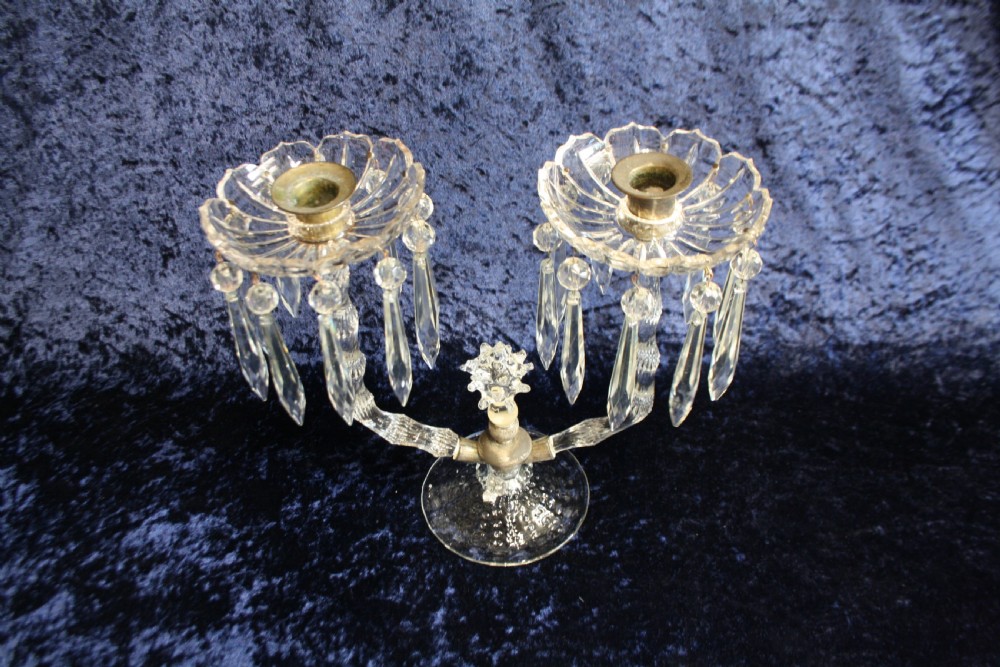 Early 20th century glass spike candelabra View VIII
