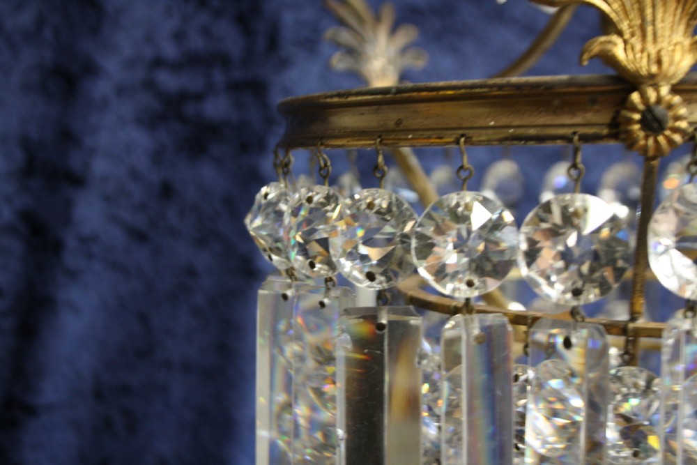 Early 20th century prism chandelier View II
