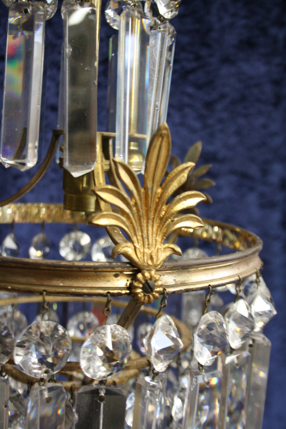 Early 20th century prism chandelier View V