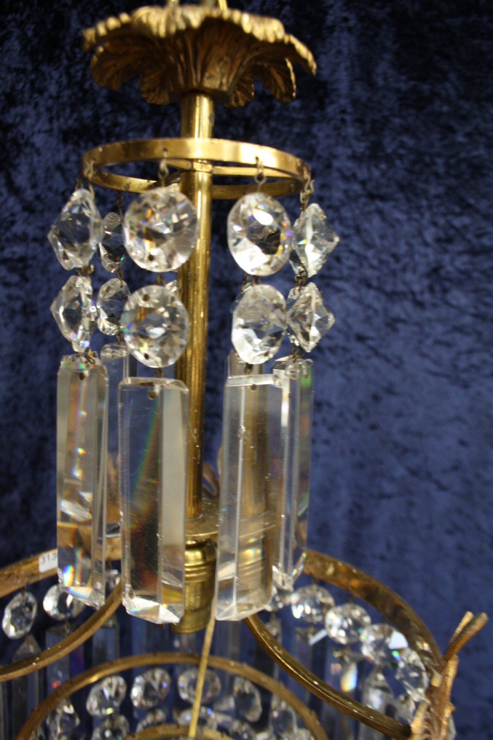 Early 20th century prism chandelier View VII
