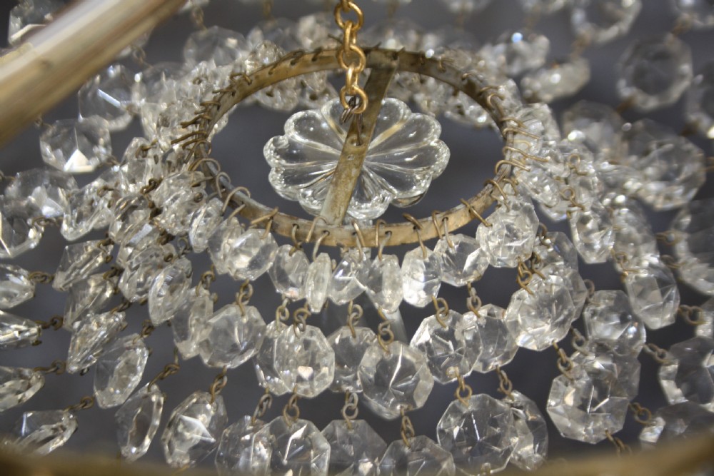 Pair of early 20th century shallow bag chandelier View VI