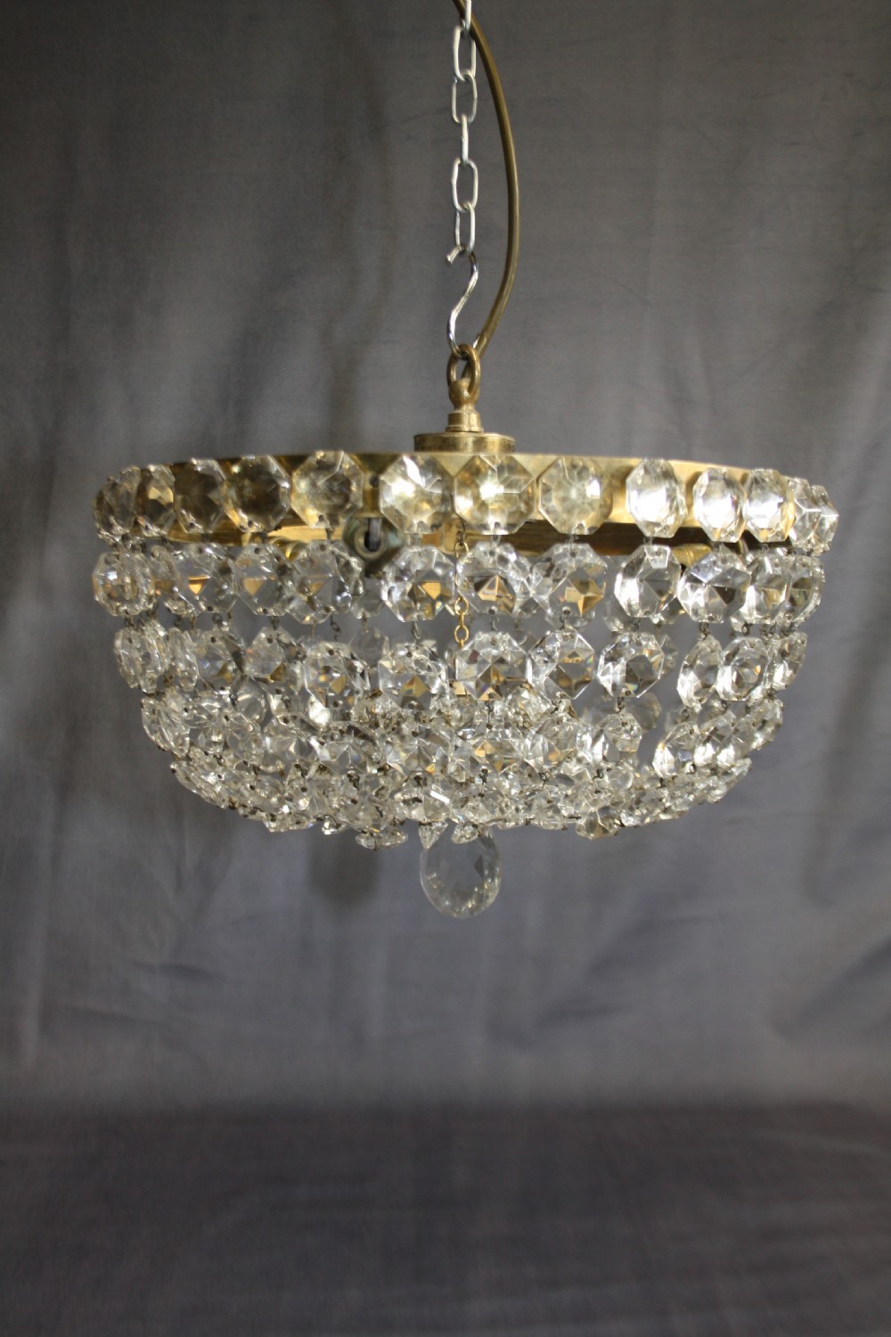 Pair of early 20th century shallow bag chandelier View X