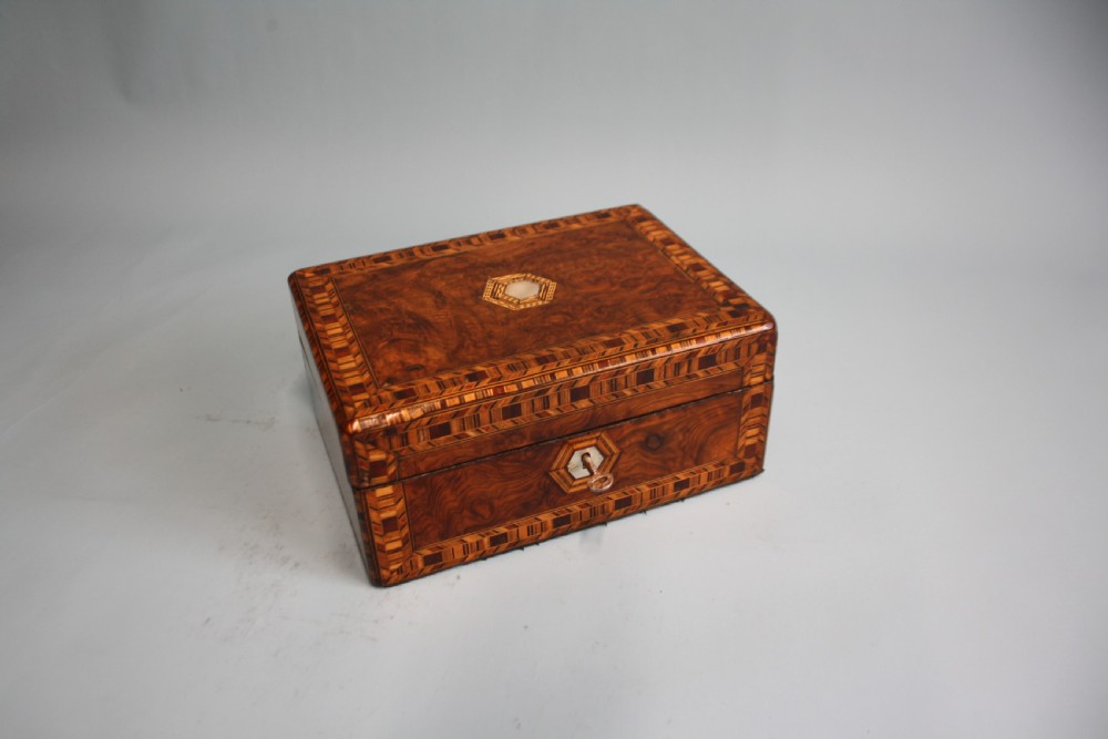 Tunbridge Ware Jewellery box in Walnut