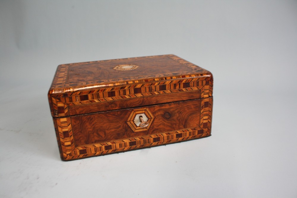 Tunbridge Ware Jewellery box in Walnut View IX
