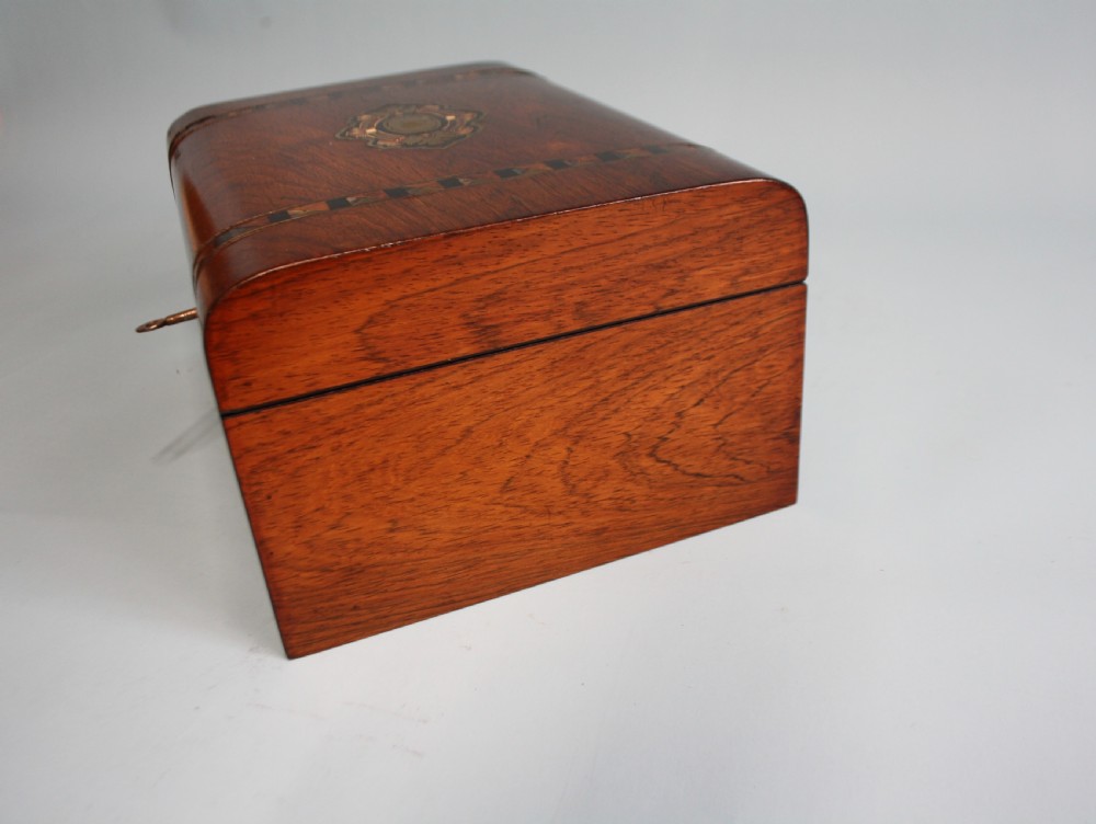Late 19th century work/Jewellery box with tray to the inside View IX