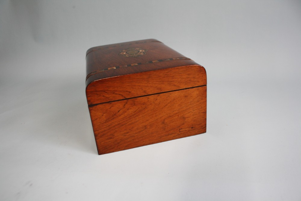 Late 19th century work/Jewellery box with tray to the inside View X