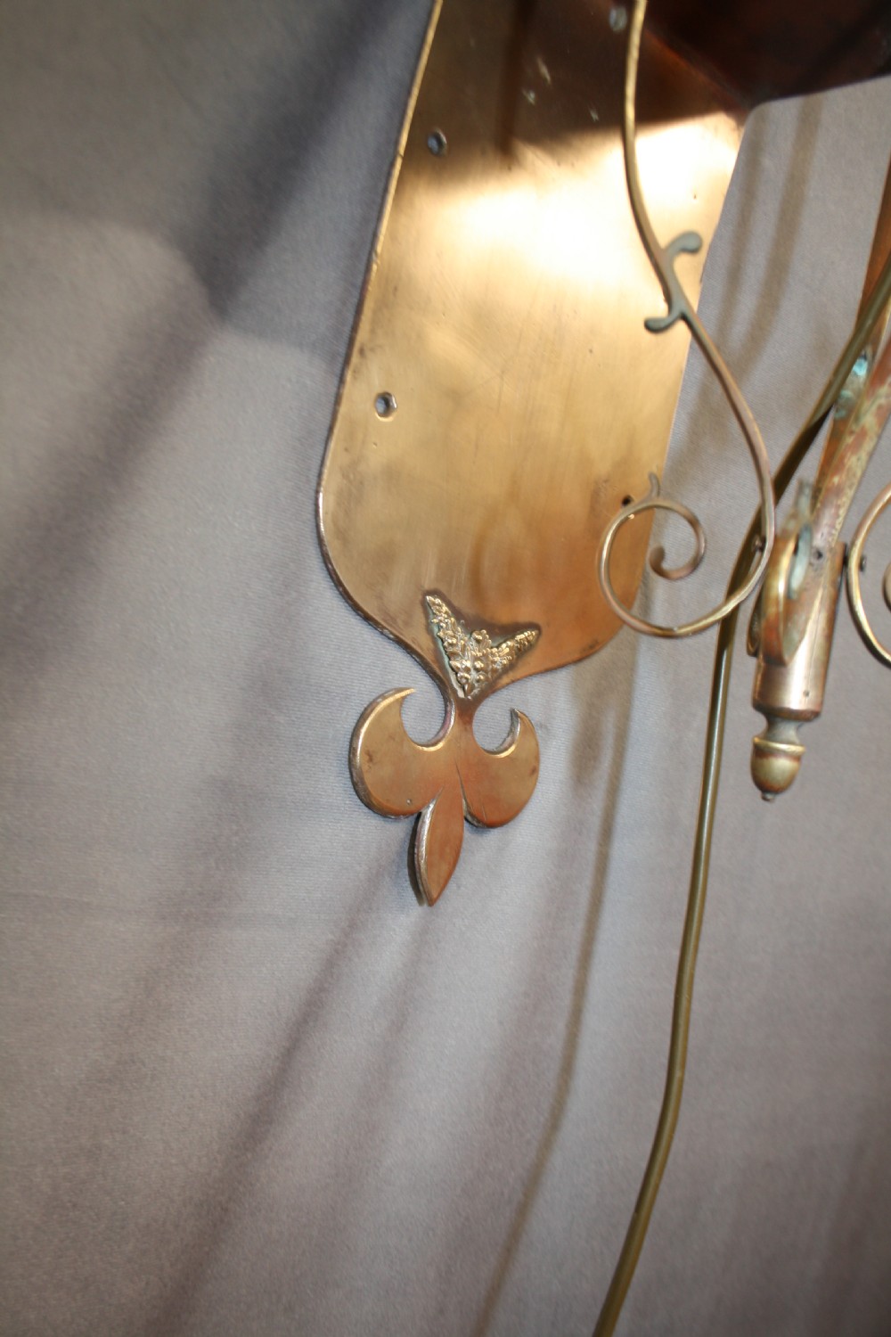 Early 20th century large porch light with wall bracket View VI