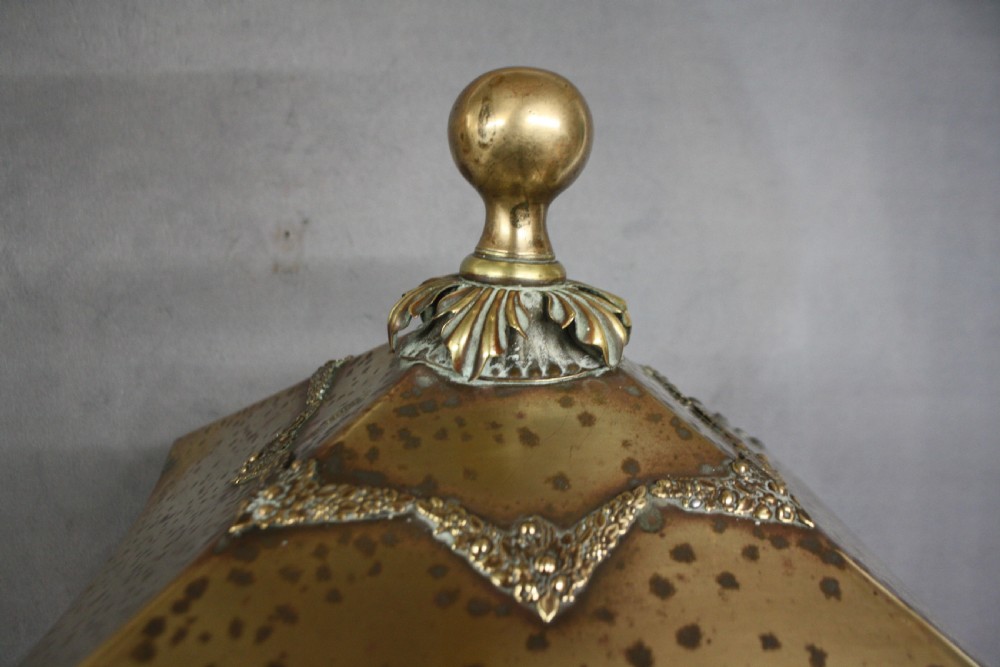Early 20th century large porch light with wall bracket View IX