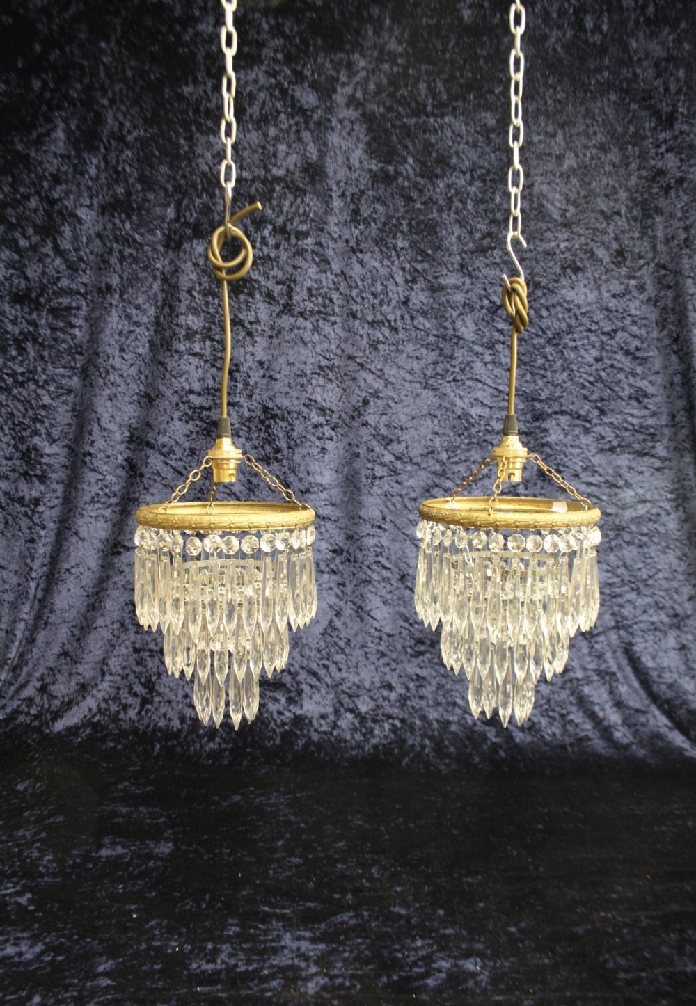 Pair of Early 20th century spike chandeliers